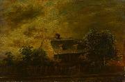 Ralph Albert Blakelock Farmhouse of F.B. Guest oil painting artist